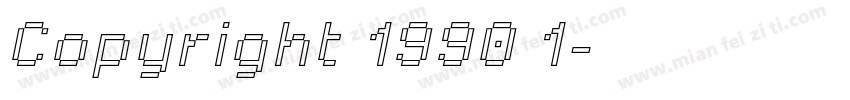 Copyright 1990 1字体转换